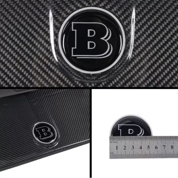  - Logos & Emblems - ボンネットスクープ用メタリックブラバス2コンポGREYバッジロゴエンブレム Mercedes-Benz - 1 - Logos & Emblems ボンネットスクープ用メタリックブラバス2コンポGREYバッジロゴエ