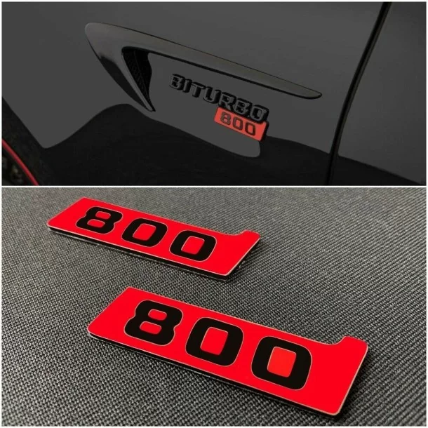  - Logos & Emblems - 梅赛德斯-奔驰金属色 Brabus BITURBO 800 侧板徽章套装 - 1 - 在 Tuneverse 购买适用于奔驰的金属 Brabus BITURBO 800 侧板徽章套装！使用这些优质徽章提升您爱车的外