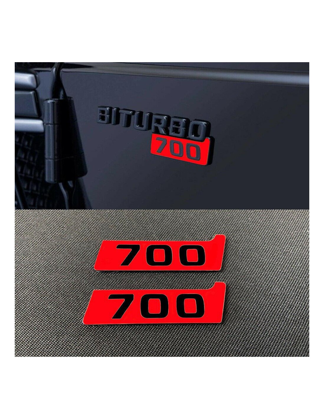  - logo & Emblems - Metallic Brabus 700 BITURBO Style Side Plate Logoplaketten Set für Mercedes-Benz - 1 - Kaufen Sie die Metall