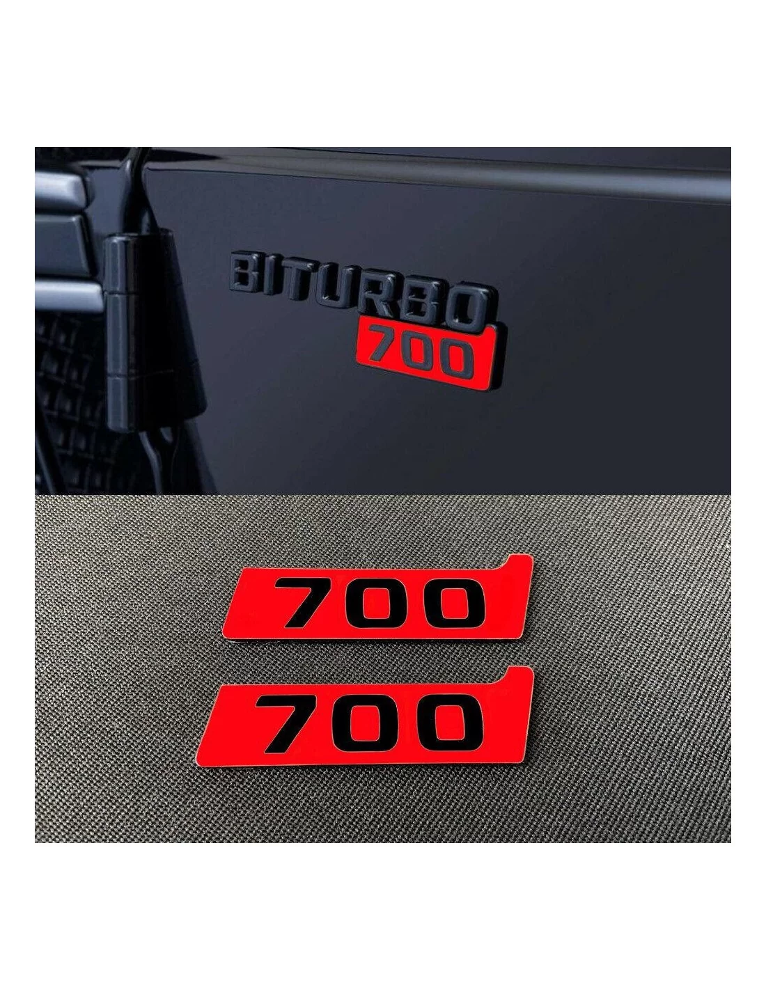  - logo & Emblems - Metallic Brabus 700 BITURBO Style Side Plate Logoplaketten Set für Mercedes-Benz - 1 - Kaufen Sie die Metall