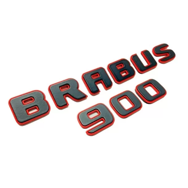 Metallic Brabus 900 Style rote Embleme Abzeichen Set für Mercedes-Benz Fahrzeuge Mercedes Benz, Embleme, logo & Emblems, Mercede