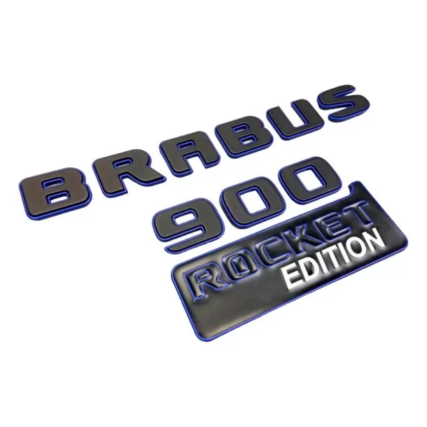  - Logos & Emblems - メタリック ブラバス 900 ROCKET スタイル ブルーエディション エンブレム バッジセット メルセデスベンツ車用 - 1 - Logos & Emblems メタリック ブラバス 900 ROCKET スタ