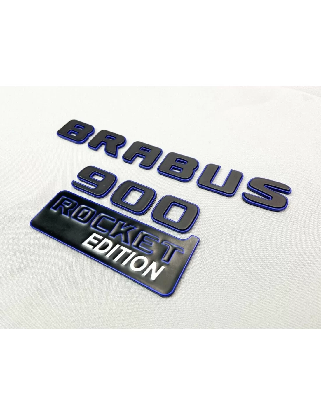  - Logos & Emblems - Metallic Brabus 900 ROCKET Style blue edition emblem märke uppsättning för Mercedes-Benz bilar - 6 - Köp Me