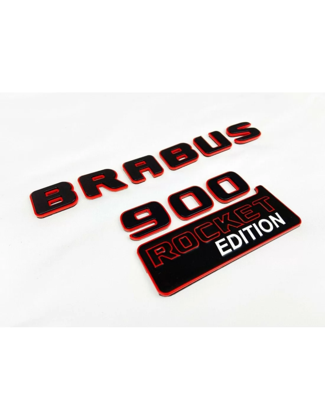 - logo & Emblems - Набір металевих червоних емблем у стилі Brabus 900 ROCKET для автомобілів Mercedes-Benz - 5 - Купуйте набір   - logo & Emblems - Набір металевих червоних емблем у стилі Brabus 900 ROCKET для автомобілів Mercedes-Benz - 5 - Купуйте набір