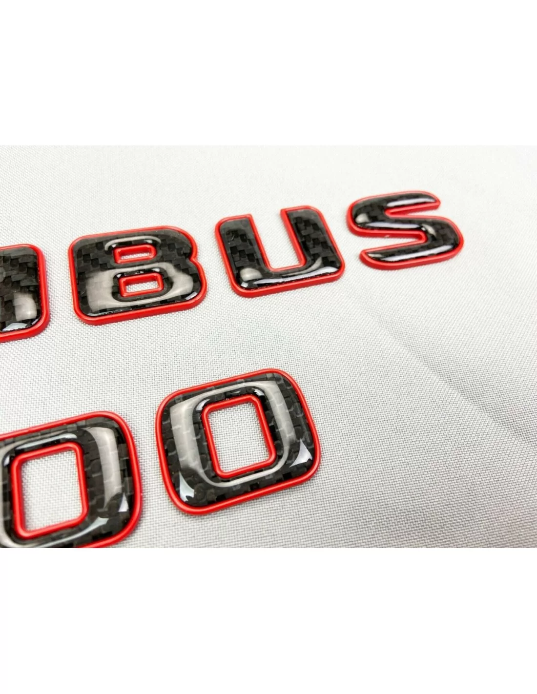  - logo & Emblems - Emblema Brabus 900 Style logo rojo metalizado con carbono para coches Mercedes-Benz - 2 - ¡Compre el Brabus 