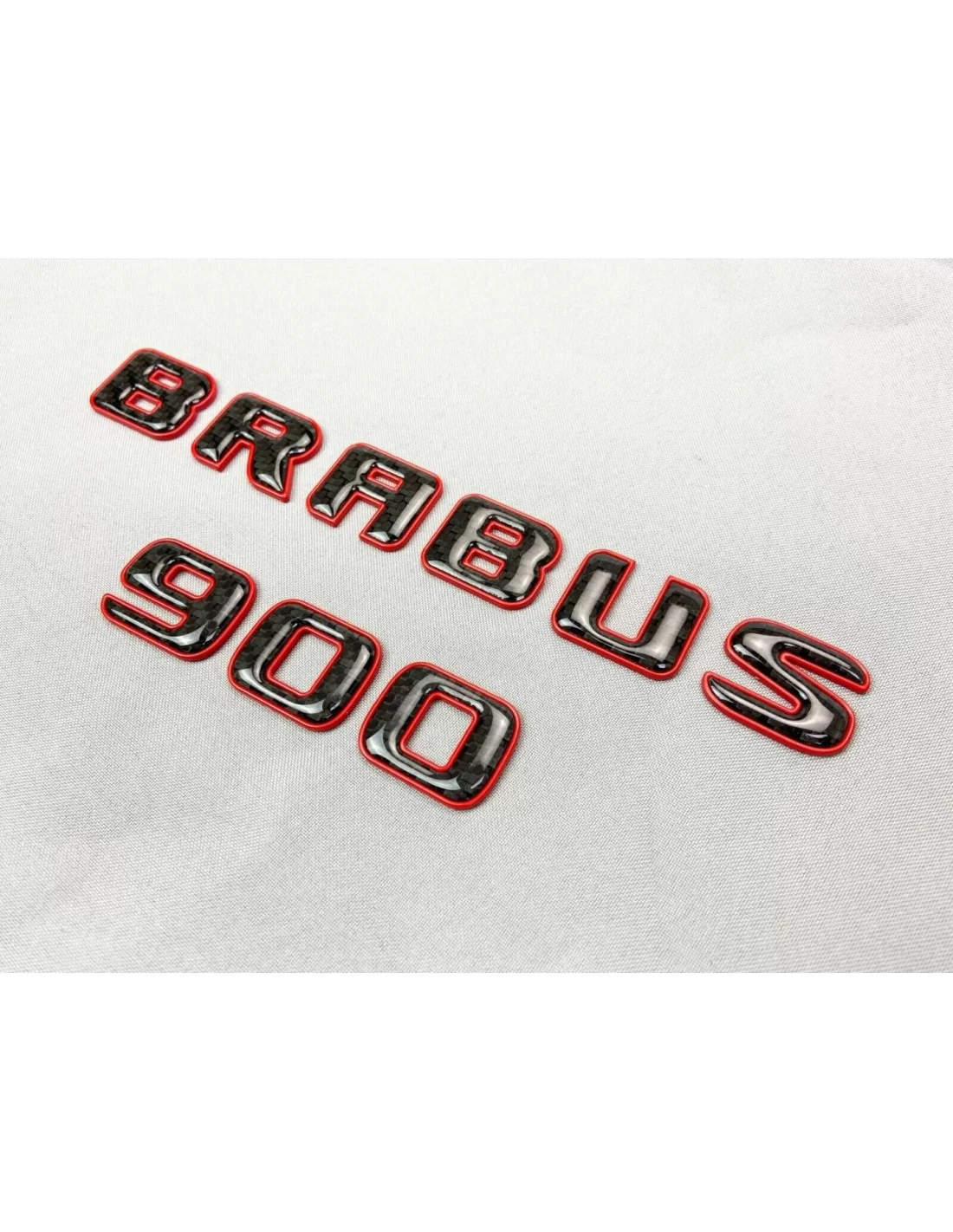  - logo & Emblems - Emblema Brabus 900 Style logo rojo metalizado con carbono para coches Mercedes-Benz - 9 - ¡Compre el Brabus 