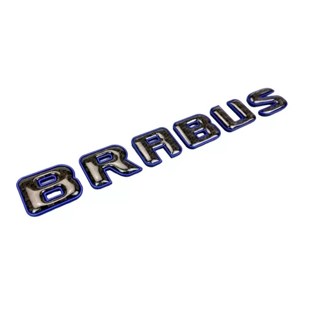  - logo & Emblems - Emblema Brabus Style logo BLU metallizzato con carbonio per auto Mercedes-Benz - 1 - Acquista il Brabus Styl