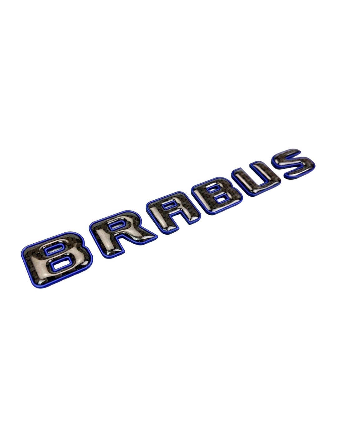  - logo & Emblems - Brabus Style emblème logo BLEU métallisé avec carbone pour voitures Mercedes-Benz - 1 - Achetez le Style Bra