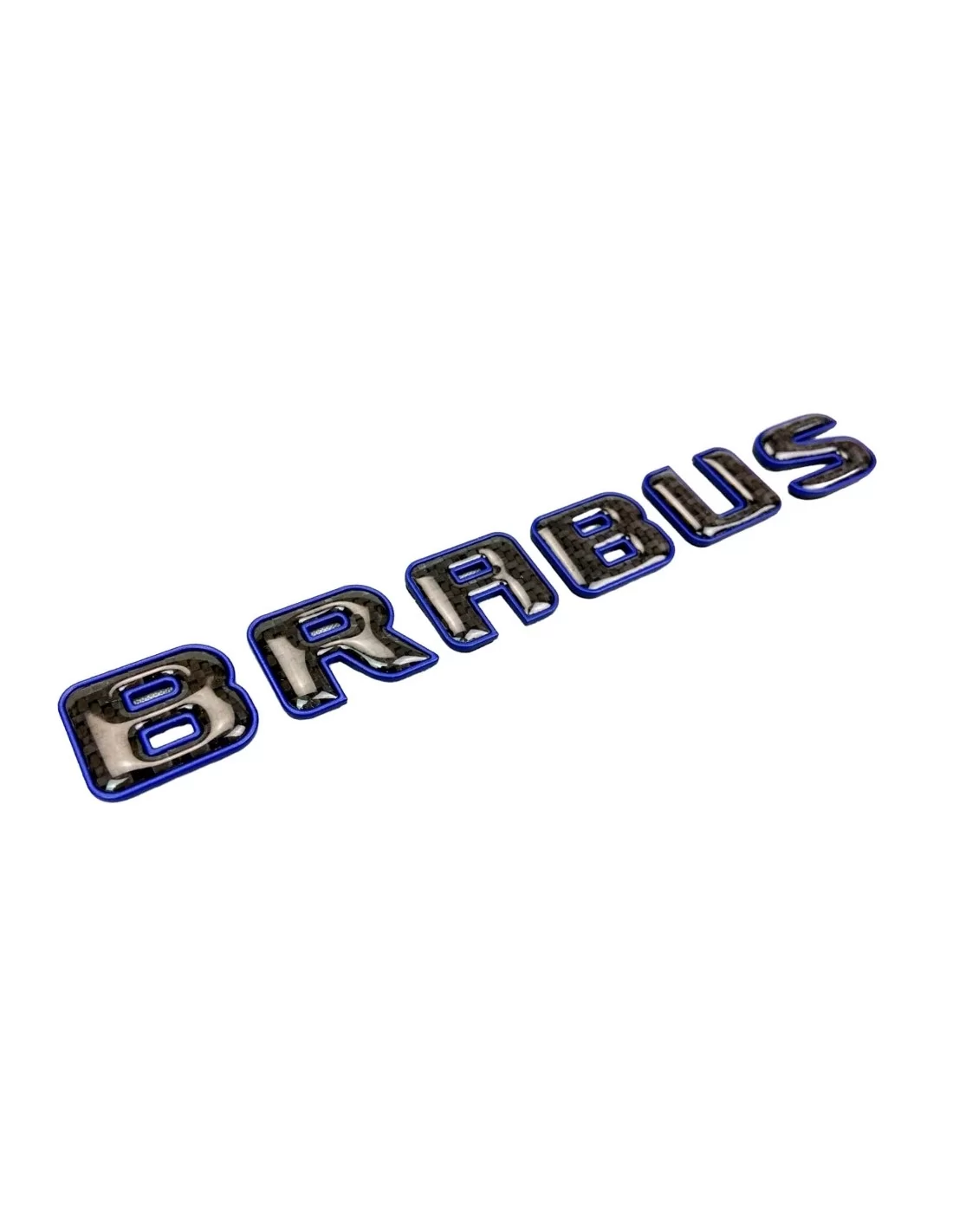  - logo & Emblems - Brabus Style Emblem Logo BLAU metallic mit Carbon für Mercedes-Benz Fahrzeuge - 1 - Kaufen Sie das Brabus St