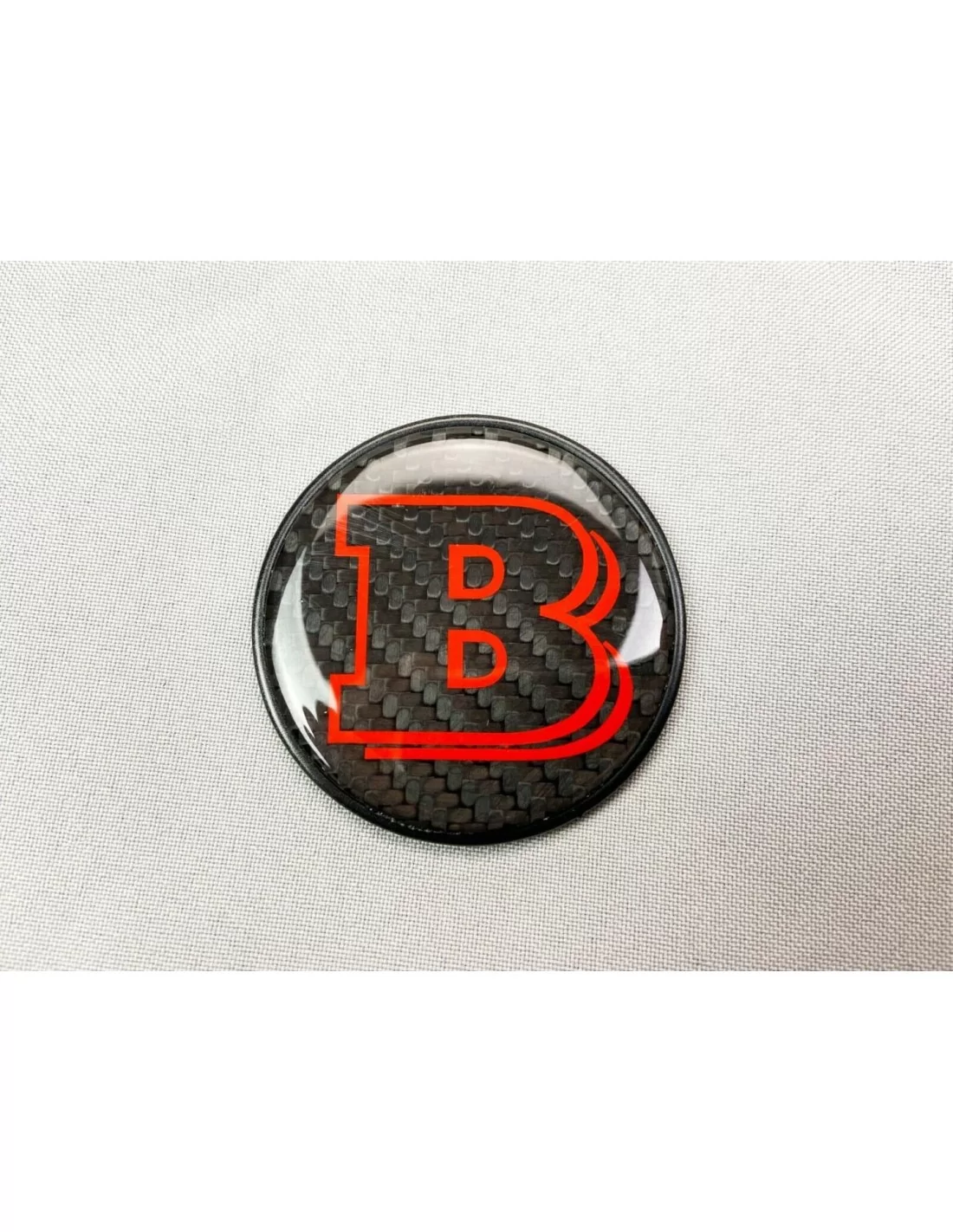  - logo & Emblems - Brabus Style 2-composants BLACK metallic with carbon badge logo emblem for hood scoop Mercedes-Benz cars - 3