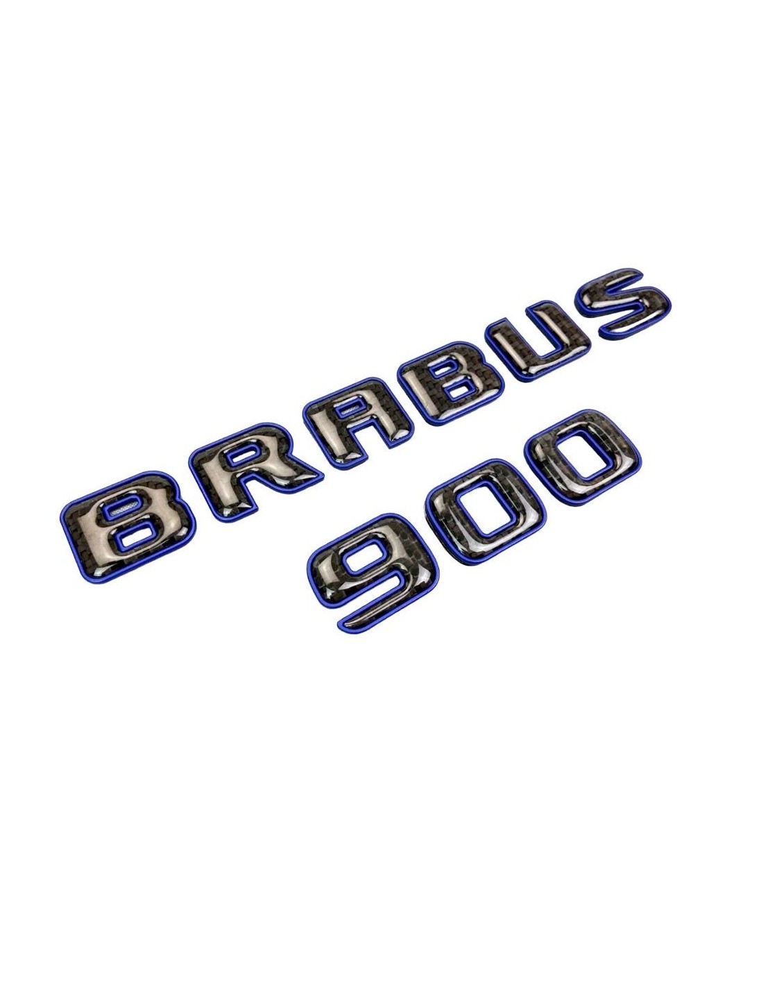 - Logos & Emblems - Brabus 900 Style emblem logo Blue metallic with carbon for Mercedes-Benz cars - 1 - Buy the Brabus 900 Styl