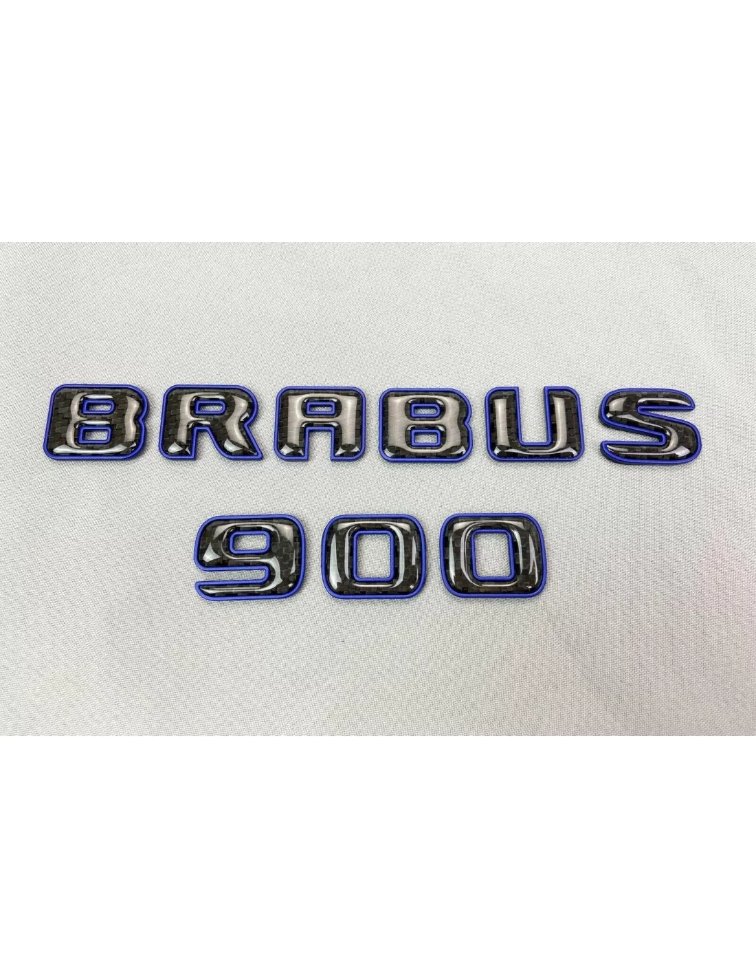  - logo & Emblems - Logo emblema Brabus 900 Style Blu metallizzato con carbonio per auto Mercedes-Benz - 7 - Acquista il Brabus 