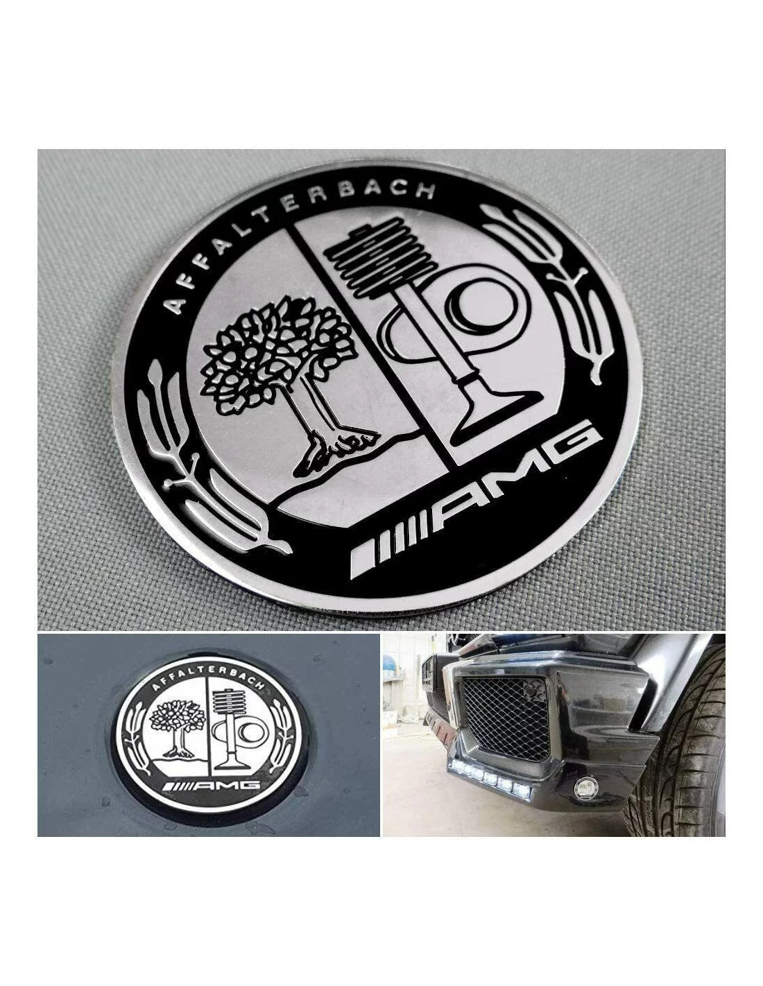  - logo & Emblems - Metallic AMG Affalterbach Style Logo-Plakette für Mercedes-Benz Fahrzeuge - 5 - Kaufen Sie die Metallic AMG 