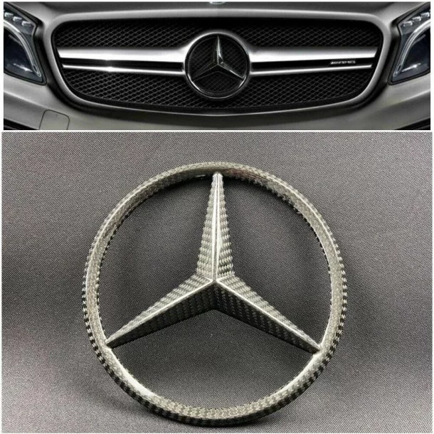  - Logos & Emblems - 用于梅赛德斯-奔驰汽车的碳纤维前格栅星型徽章徽标 - 1 - 在 Tuneverse 购买适用于梅赛德斯-奔驰汽车的碳纤维前格栅星形徽章标志！提升您车辆的优雅。立即订购！✨✏️