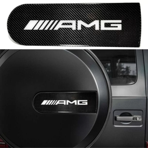  - Logos & Emblems - for Mercedes G-Wagon W463 W463A G63 G500 Spare Wheel Cover Carbon Emblem Badge 碳纤维车标徽章 - 1 - 在 Tuneverse 购买