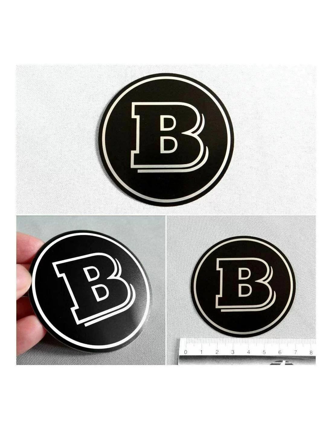  - logo & Emblems - Emblema de motor negro estilo Brabus metálico para coches Mercedes-Benz - 1 - Compre el emblema metálico Bra