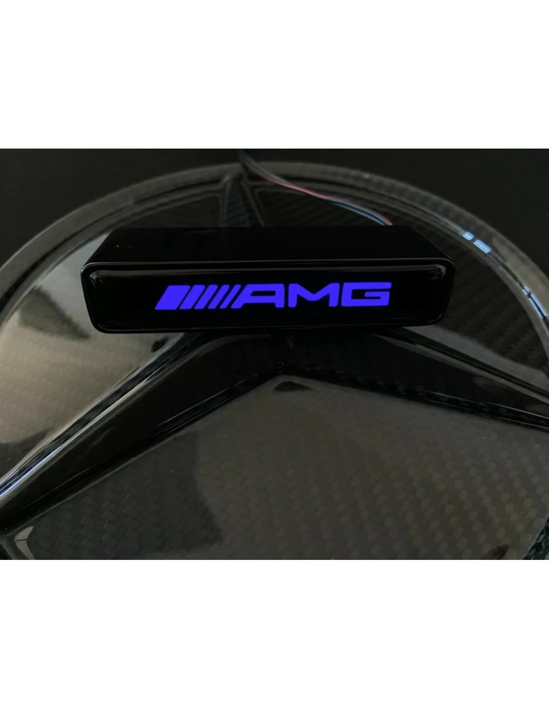 - logo & Emblems - Накладка на решітку радіатора AMG Style BLUE з підсвічуванням логотипу для автомобілів Mercedes-Benz - 4 - К  - logo & Emblems - Накладка на решітку радіатора AMG Style BLUE з підсвічуванням логотипу для автомобілів Mercedes-Benz - 4 - К