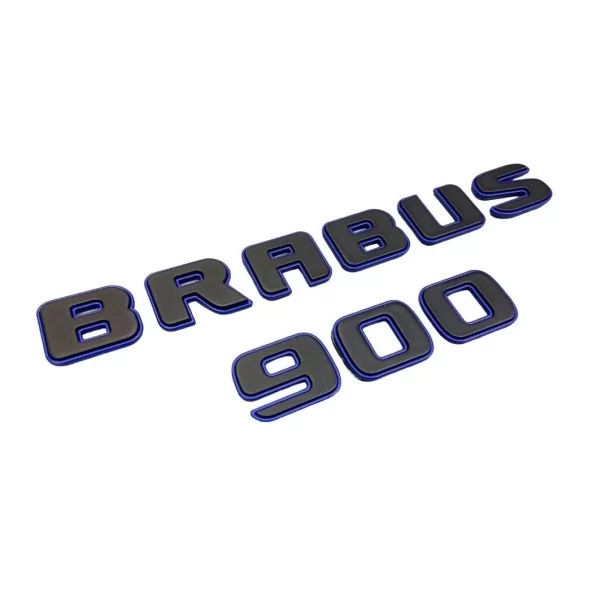  - Logos & Emblems - Conjunto de emblemas metálicos Brabus 900 BLUE para automóveis Mercedes-Benz - 1 - Compre o conjunto de emb