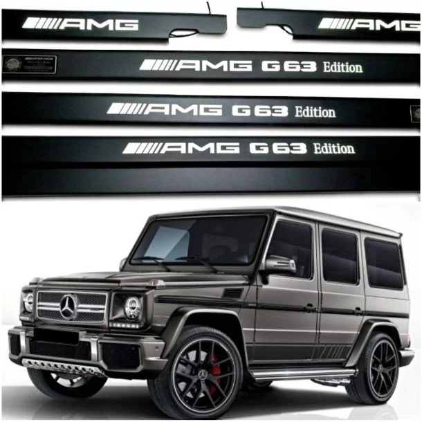  - Mercedes Benz - Soglie delle porte illuminate a LED G63 AMG Edition metallizzate per Mercedes-Benz G-Wagon W463 - 1 - Acquist
