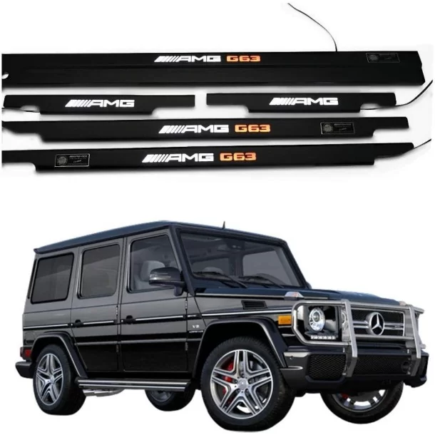  - Mercedes Benz - Soglie delle porte illuminate a LED AMG G63 metallizzate per Mercedes-Benz Classe G W463 - 1 - Acquista le so