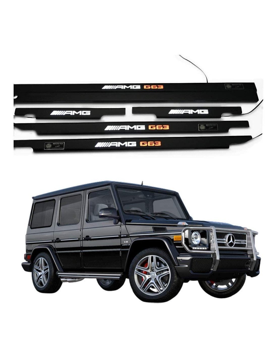 - Mercedes-Benz - Metallic AMG G63 LED Illuminated Door Sills for Mercedes-Benz G-Class W463 - 1 - Buy metallic AMG G63 LED ill - Mercedes-Benz - Metallic AMG G63 LED Illuminated Door Sills for Mercedes-Benz G-Class W463 - 1 - Buy metallic AMG G63 LED ill