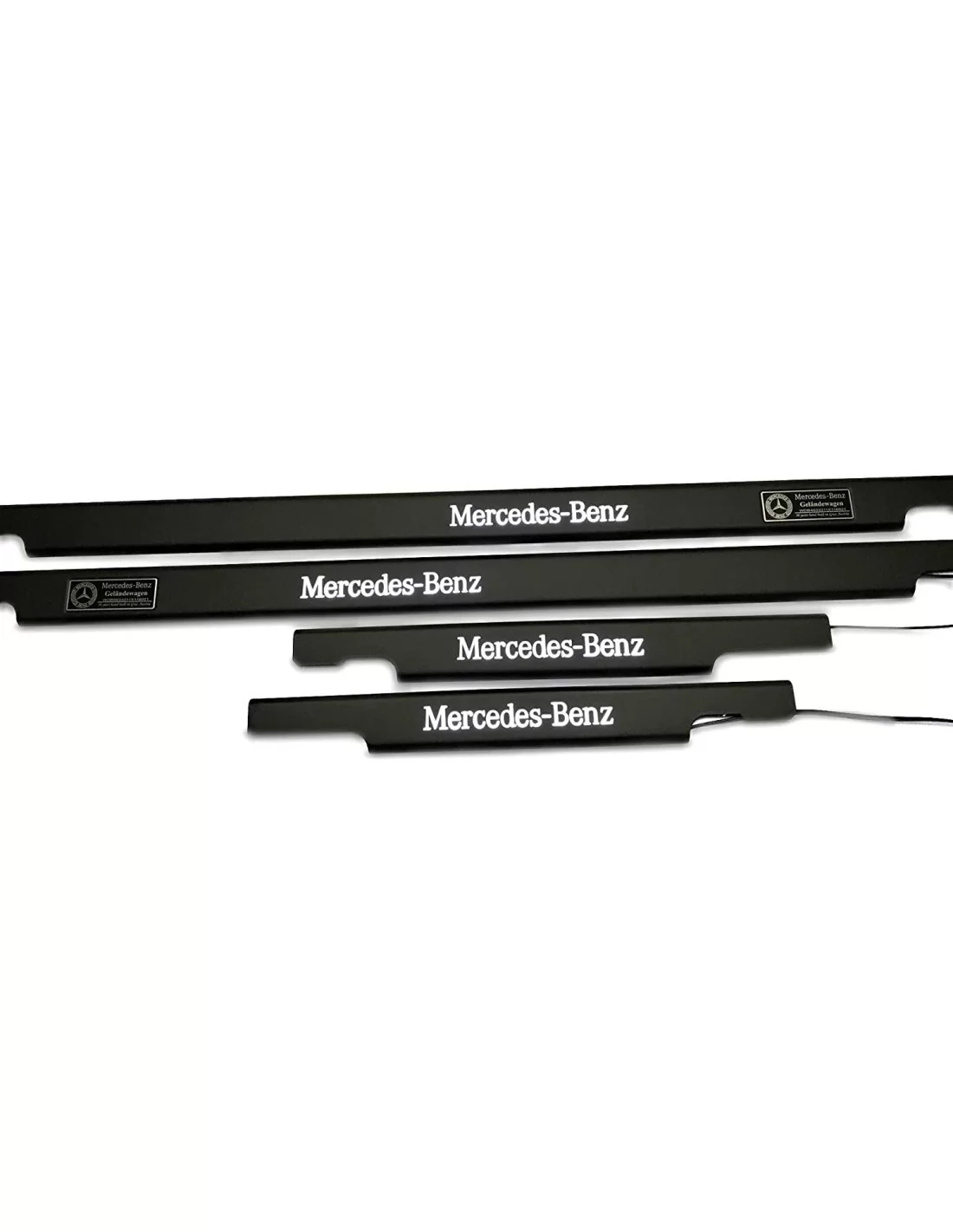 - Mercedes Benz - Soglie delle porte illuminate a LED opaco nero metallizzato per Mercedes-Benz G W463 - 2 - Acquista le soglie  - Mercedes Benz - Soglie delle porte illuminate a LED opaco nero metallizzato per Mercedes-Benz G W463 - 2 - Acquista le soglie