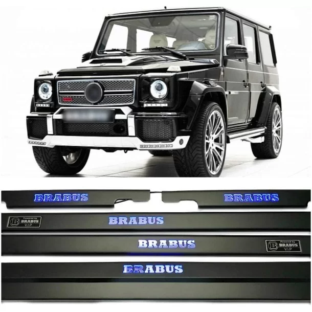  - Mercedes-Benz - メルセデスベンツW463用メタリックブラバスブラックマットLEDイルミネーテッドドアシル - 1 - Mercedes-Benz メルセデスベンツW463用メタリックブラバスブラックマットLEDイルミネーテッドドアシル