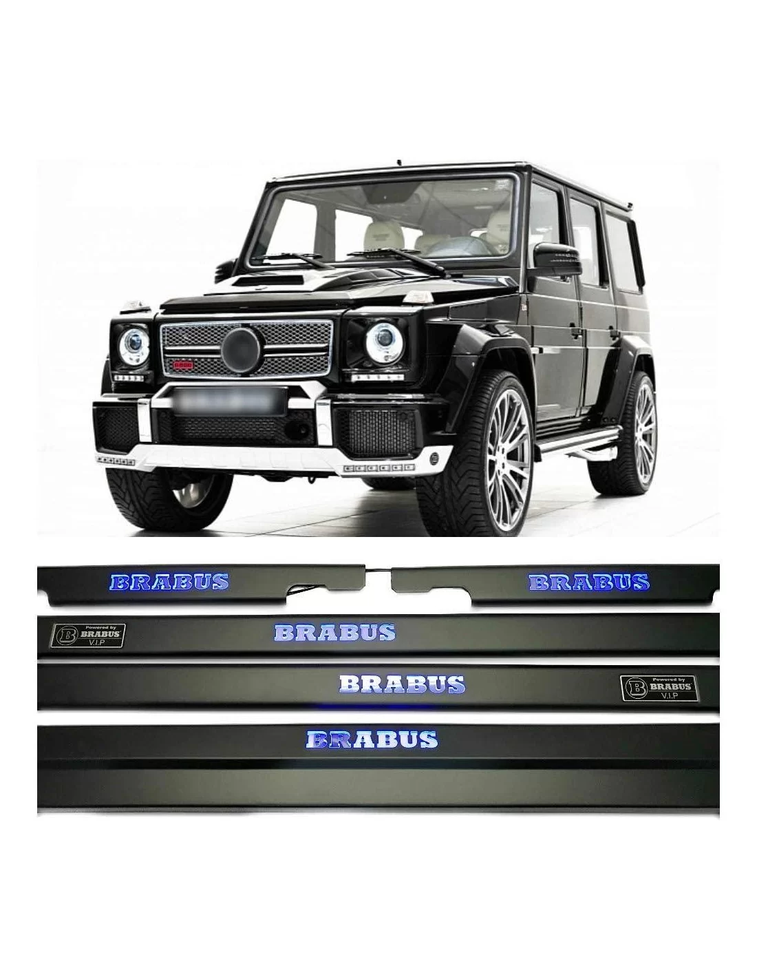  - Mercedes-Benz - メルセデスベンツW463用メタリックブラバスブラックマットLEDイルミネーテッドドアシル - 1 - Mercedes-Benz メルセデスベンツW463用メタリックブラバスブラックマットLEDイルミネーテッドドアシル