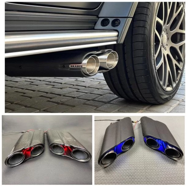 Brabus stijl uitlaatpijpen dempers Rocket Edition voor Mercedes-Benz W463A W464 G-Klasse Mercedes-Benz, Mercedes-Benz G-Class 20