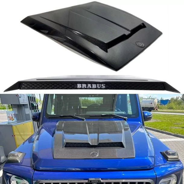 Capot Brabus en fibre de carbone + badge pour Mercedes Benz W463A G-Class G-Wagon Mercedes Benz, G Class W463A, Części ciała, G-