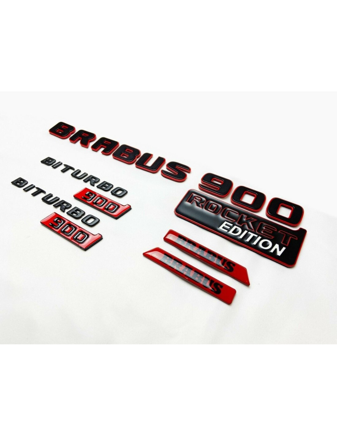  - Logos & Emblems - Metallic Brabus Rocket G900 stil emblem märken uppsättning för Mercedes-Benz W463A W464 G-Class - 1 - Köp M