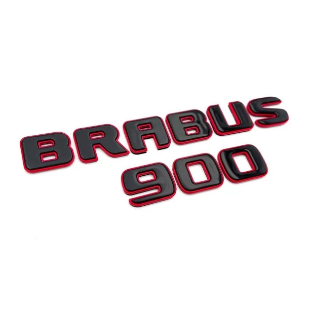  - Logos & Emblems - Metalliska emblem märken Brabus 900 ROCKET stil för Mercedes-Benz G-Klass W463A Svart Röd Set - 1 - Köp Met