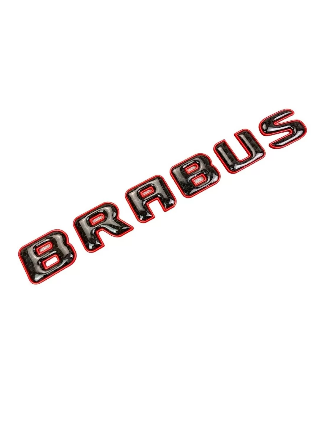  - logo & Emblems - Brabus ROCKET emblema estilo logotipo rojo metálico con carbono para Mercedes-Benz W463A W464 Clase G - 1 - 