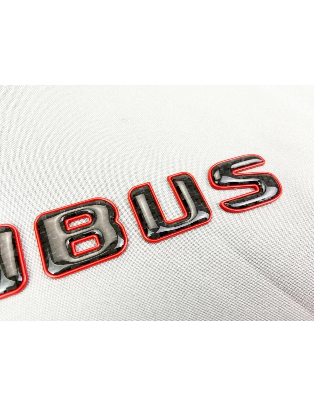  - logo & Emblems - Brabus ROCKET emblema estilo logotipo rojo metálico con carbono para Mercedes-Benz W463A W464 Clase G - 8 - 