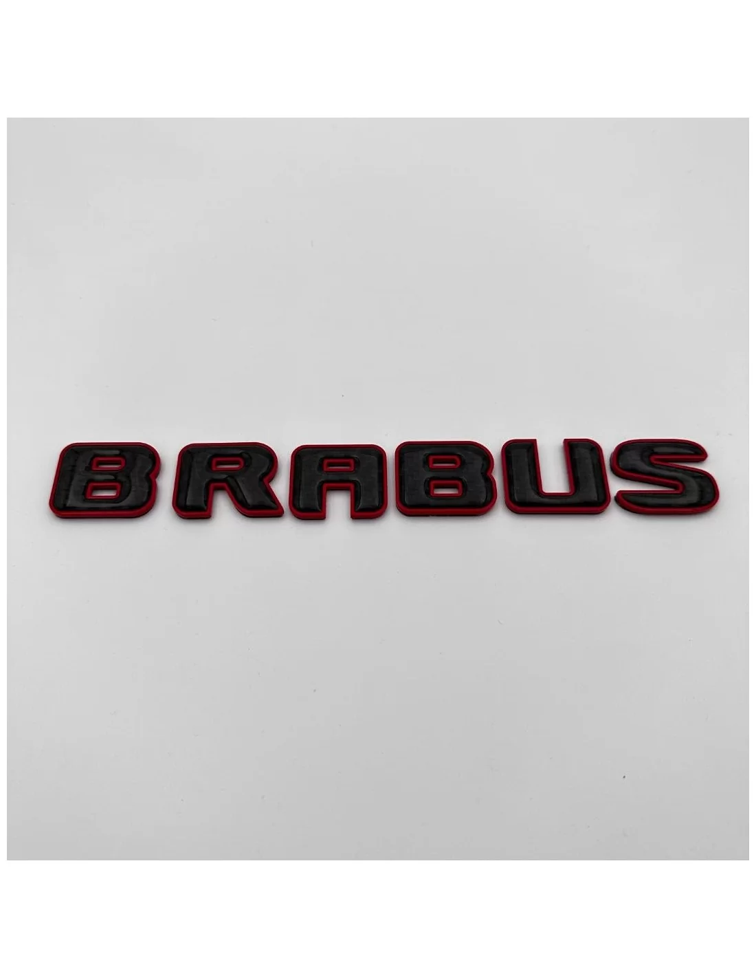  - Logos & Emblems - Brabus ROCKET style emblem logo red metallic with carbon for Mercedes-Benz W463A W464 G-Class - 10 - Buy Br