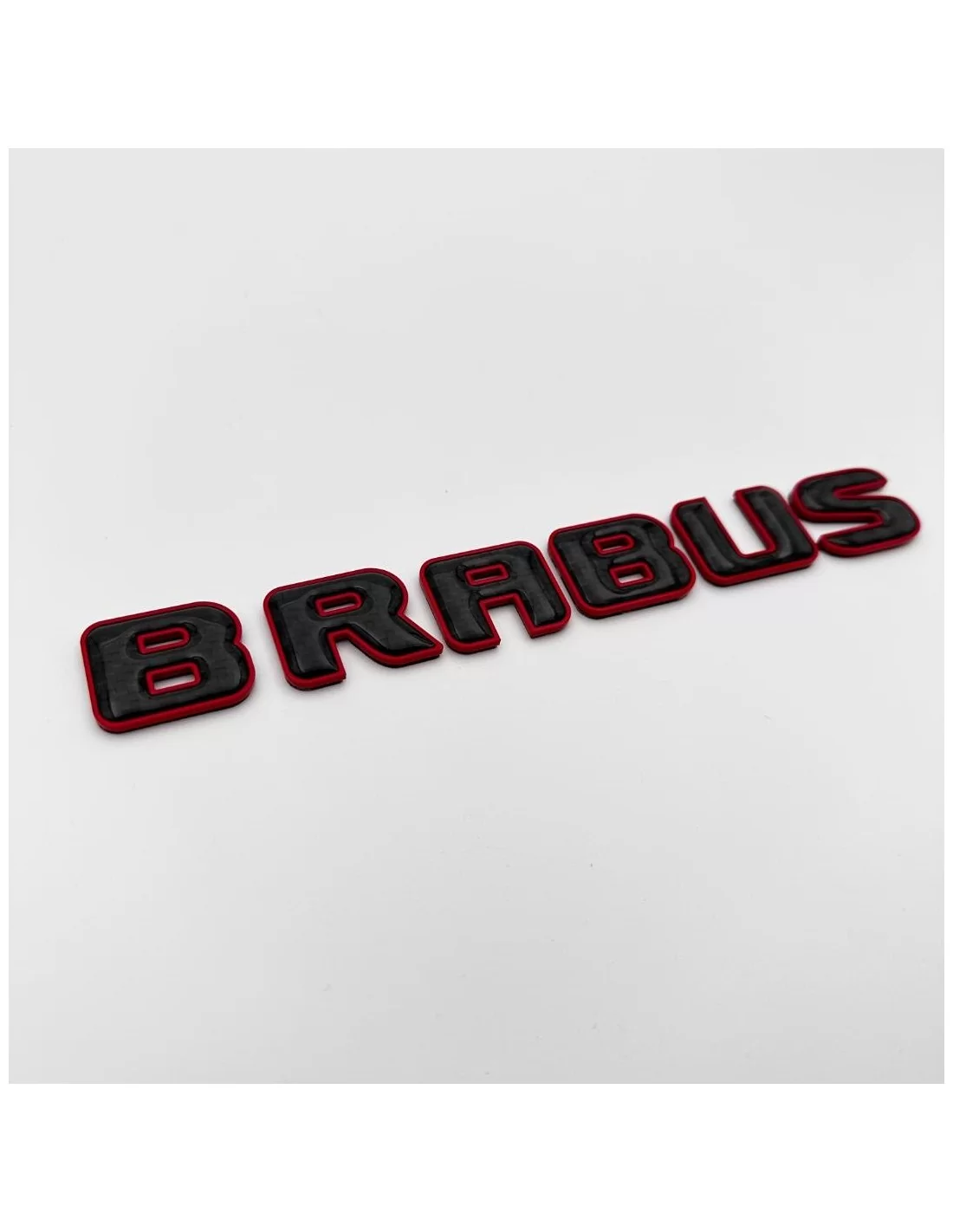  - logo & Emblems - Brabus ROCKET Style Emblem Logo rot metallic mit Carbon für Mercedes-Benz W463A W464 G-Klasse - 12 - Brabus 