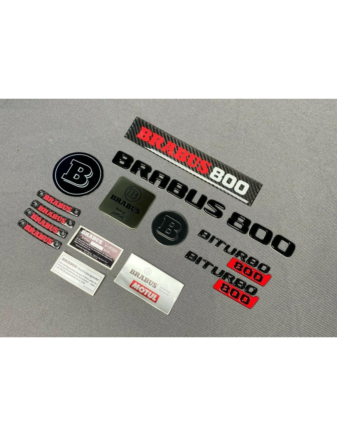  - Logos & Emblems - Brabus 800 badges stickers emblemen logoset voor Mercedes-Benz W463 G-Klasse - 1 - Koop de Brabus 800 badge