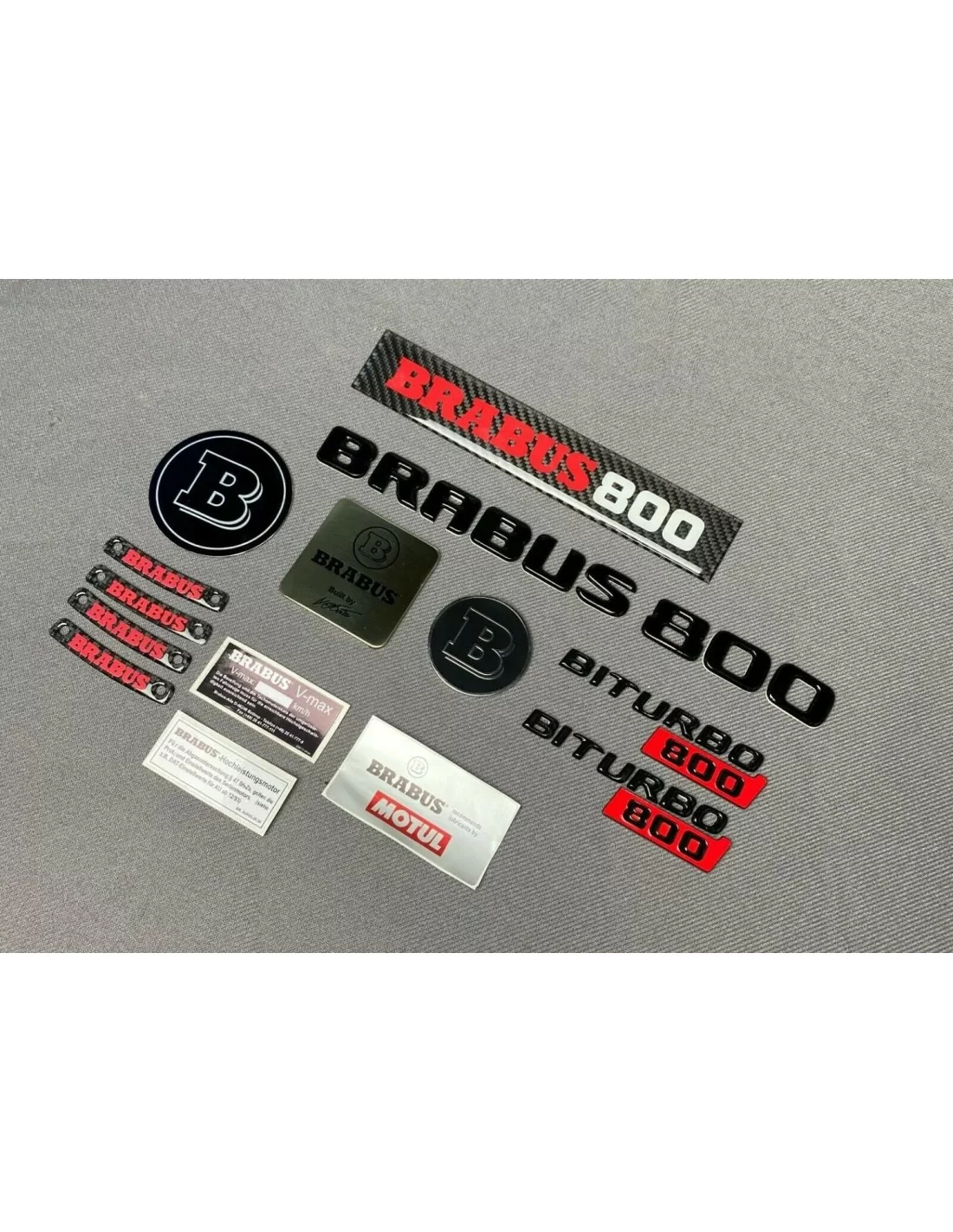  - Logos & Emblems - Brabus 800 badges stickers emblemen logoset voor Mercedes-Benz W463 G-Klasse - 1 - Koop de Brabus 800 badge