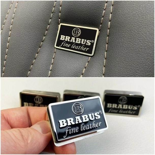  - Logos & Emblems - メタリック ブラバス ファイン レザー ブラック シート エンブレム バッジ ロゴ セット メルセデスベンツ W463 Gクラス用 - 1 - Logos & Emblems メタリック ブラバス ファイン レザー