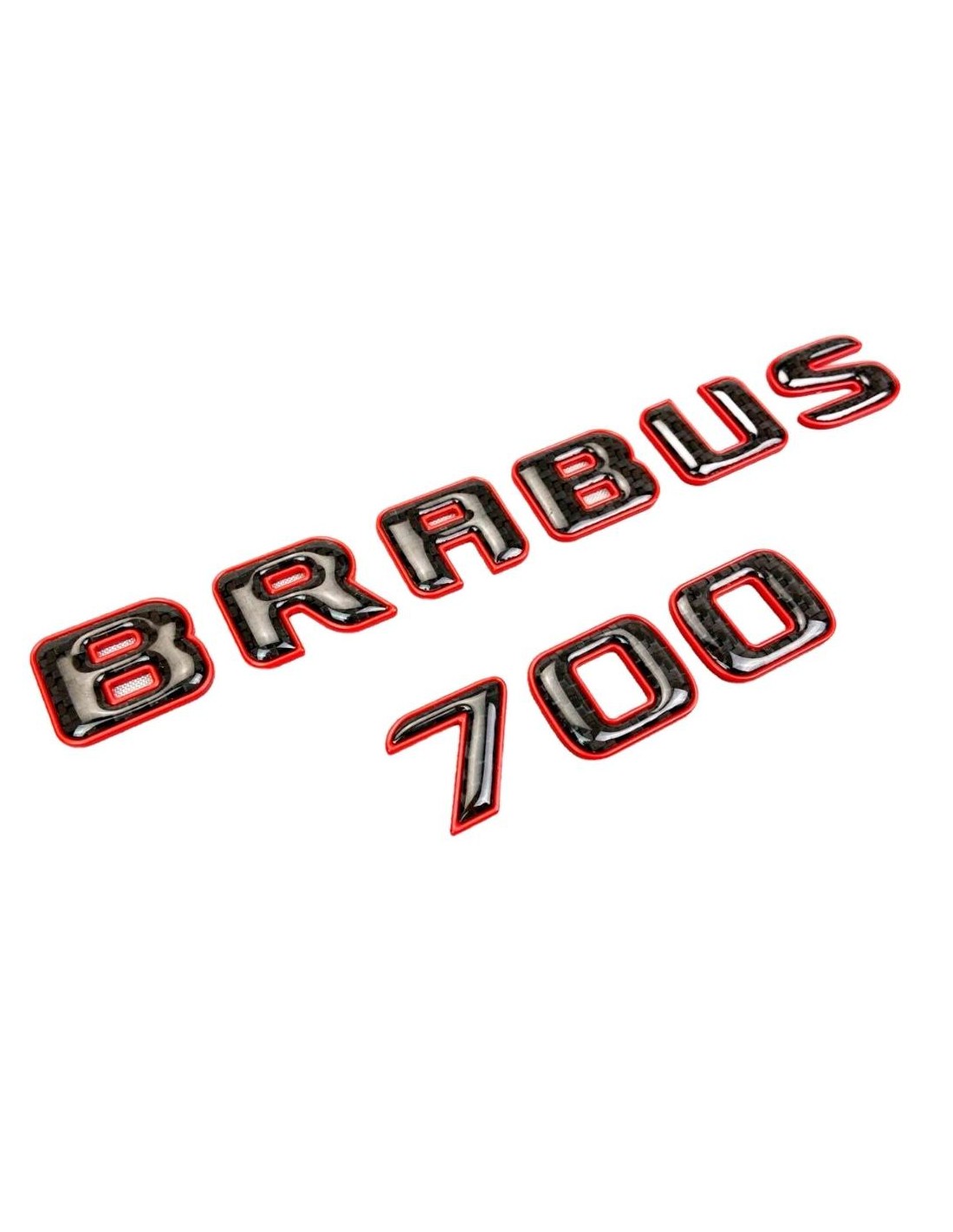  - logo & Emblems - Emblemat Brabus 700 logo czerwony metalik z karbonem dla Mercedes-Benz W463A W464 G-Class - 1 - Ulepsz swój 
