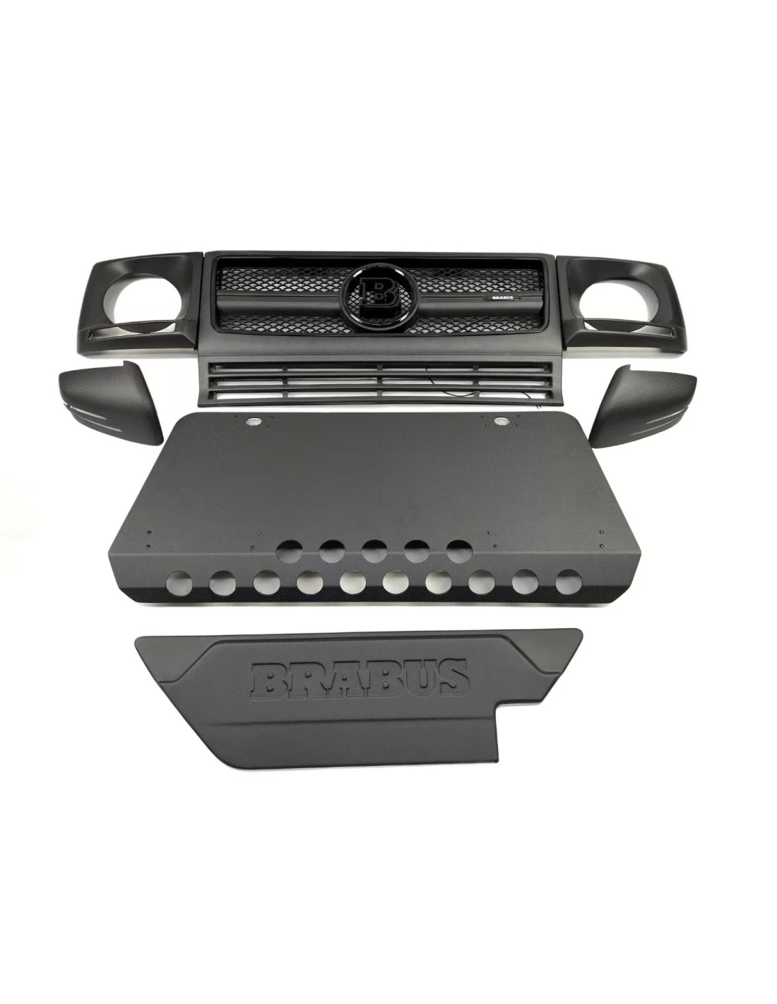  - Mercedes Benz - Przedni zestaw modernizacyjny z matowego włókna węglowego dla Mercedes W463 G55 G63 G500 - 1 - Kup matowy prz