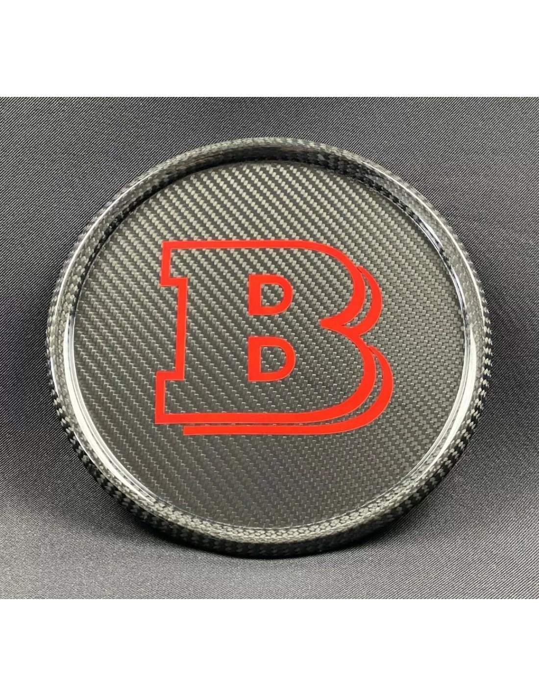  - Logos & Emblems - Brabus frontgrillmärke i kolfiber för Mercedes-Benz G-Wagon G-klass W463a W464 - 6 - Köp Brabus kolfiberemb