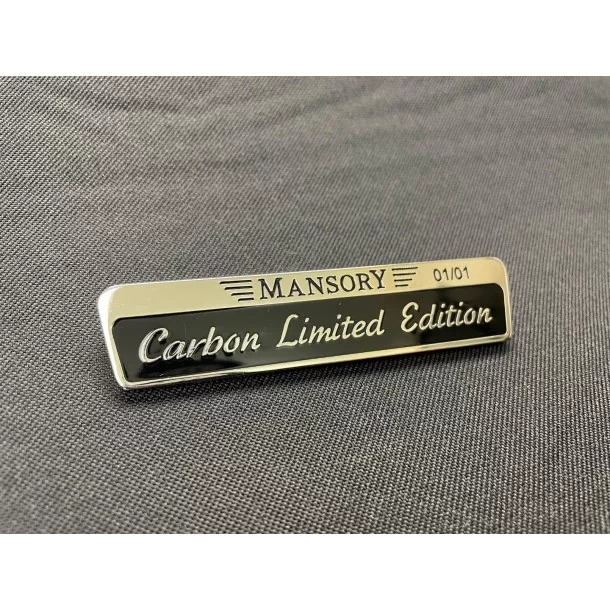  - Logos & Emblems - Chrome mansory carbon limited edition badge emblem 1pc - 1 - Buy the Chrome Mansory Carbon Limited Edition 