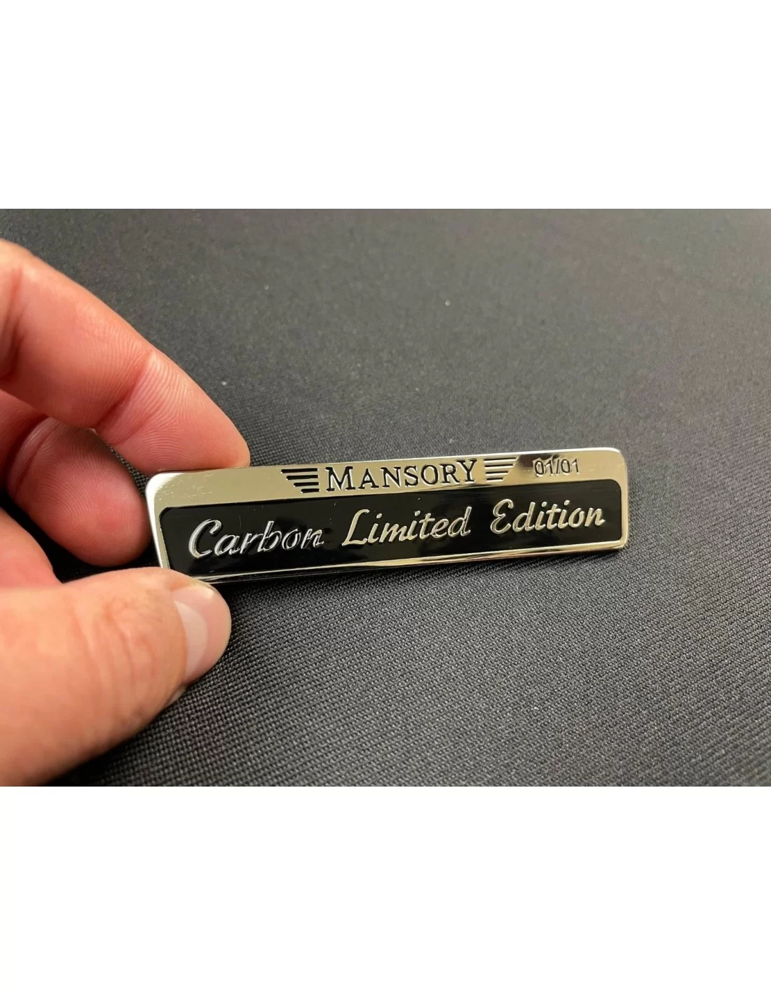  - logo & Emblems - Emblema del distintivo in edizione limitata in carbonio cromato 1pc - 2 - Acquista l'emblema cromato Mansory