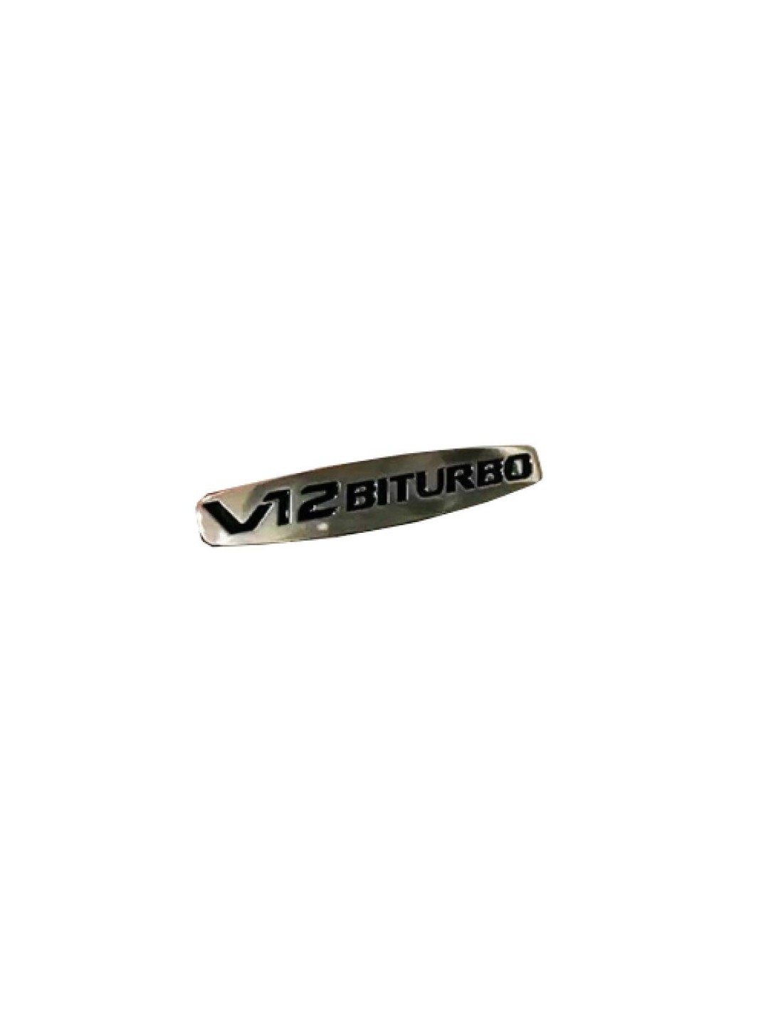  - logo & Emblems - Zestaw metalowych emblematów V12 biturbo na siedzenia dla Mercedes-Benz W463A W464 G-Class - 1 - Kup metalic