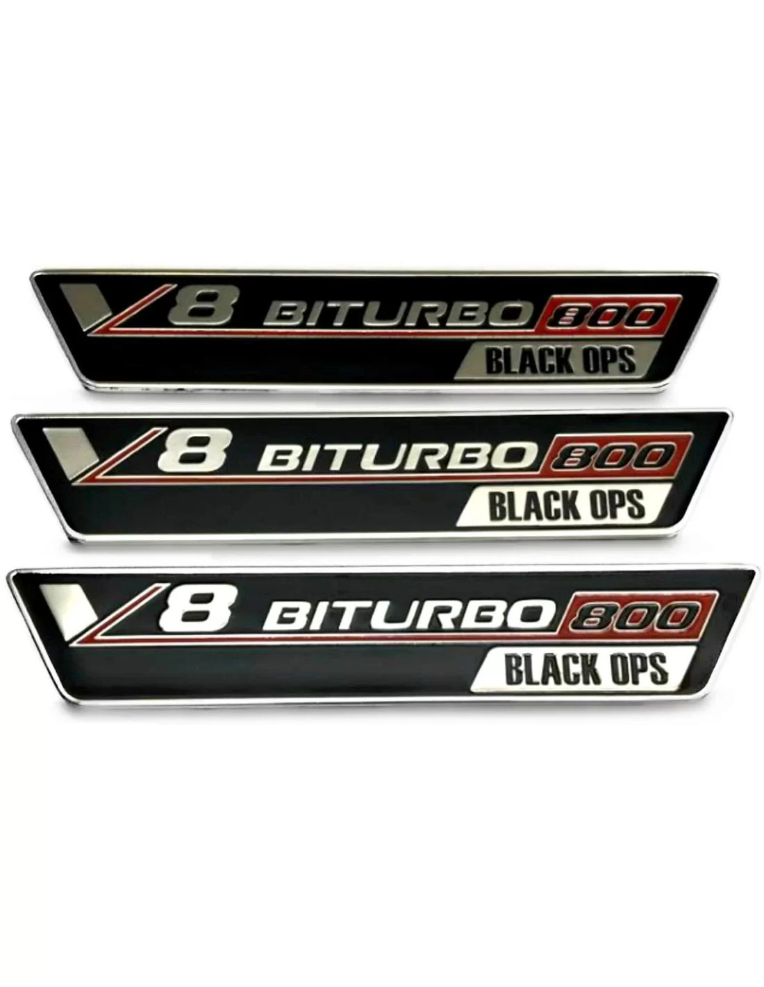  - logo & Emblems - Металеві значки Brabus V8 Biturbo 800 Black OPS для Mercedes-Benz W463A W464 G-Class - 2 - Купіть металеві з