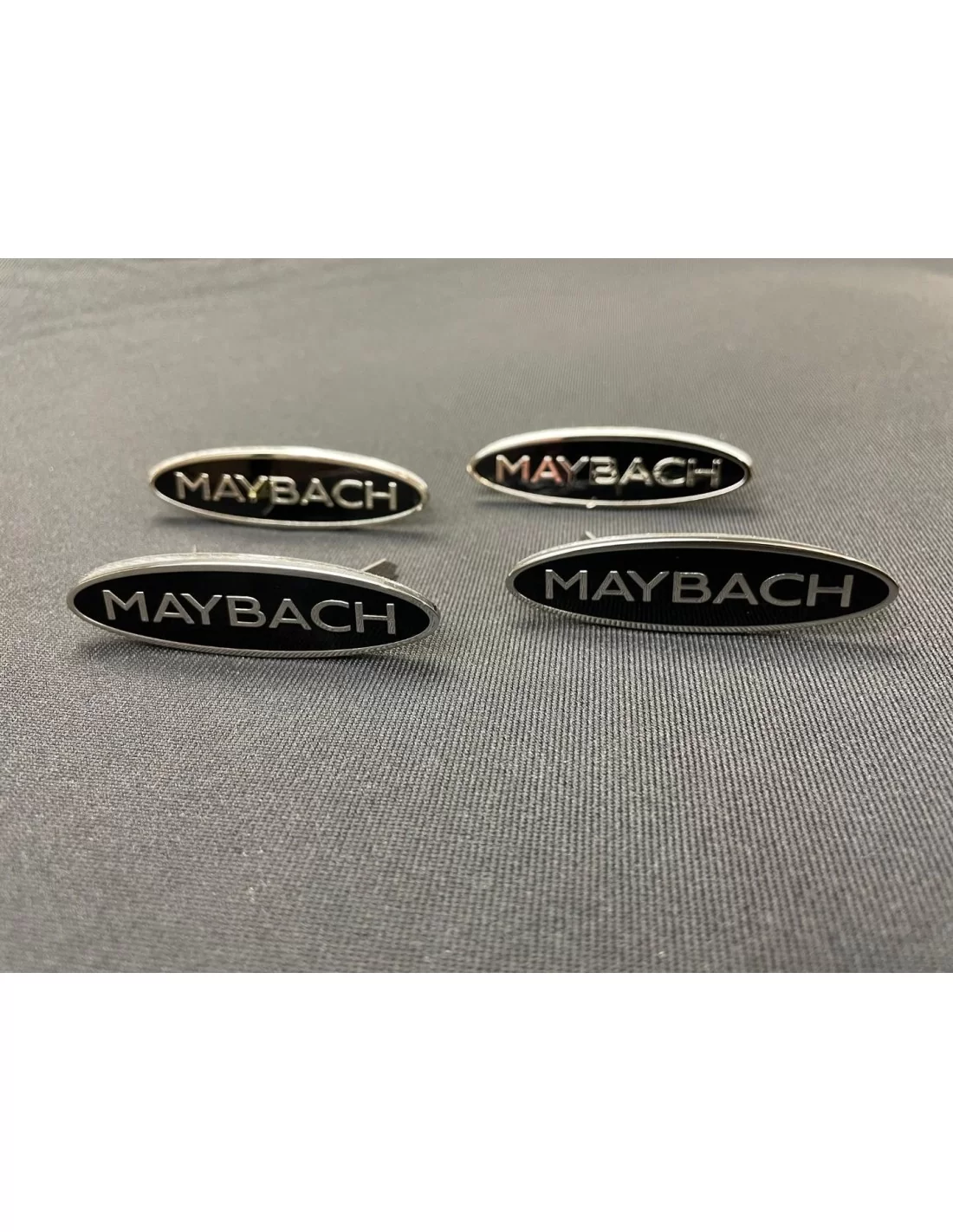  - logo & Emblems - Mercedes S222 W222 S63 S600 S65 Maybach Metalizado Negro Cromado Brillante Asientos Insignias Emblemas - 2 -