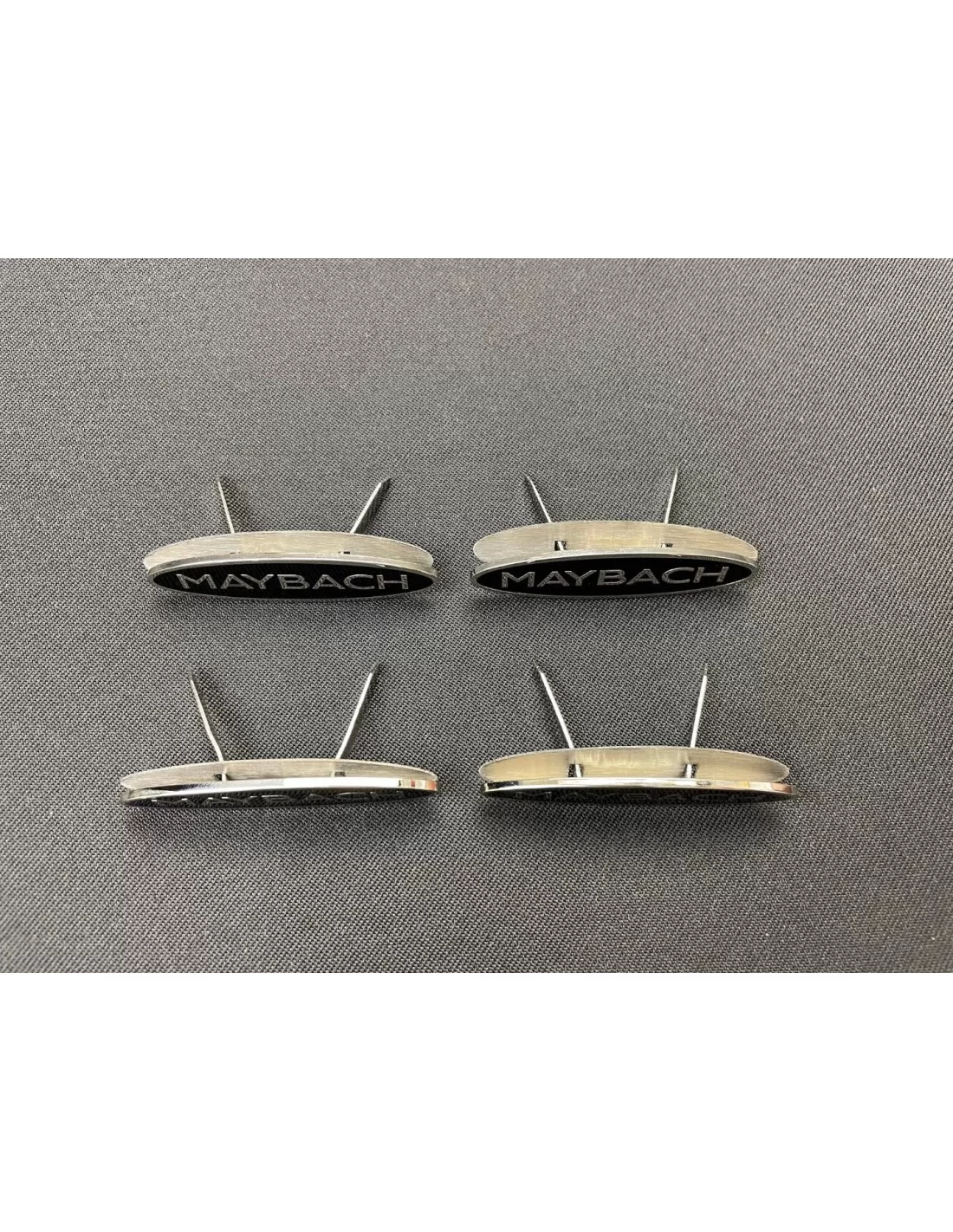  - logo & Emblems - Mercedes S222 W222 S63 S600 S65 Maybach Metalizado Negro Cromado Brillante Asientos Insignias Emblemas - 4 -