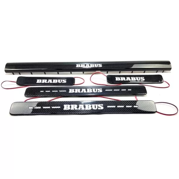  - Mercedes Benz - Carbonfaser LED beleuchtete Brabus Türschweller 5 Stück für Mercedes-Benz W463A W464 G-Klasse - 1 - Verleihen