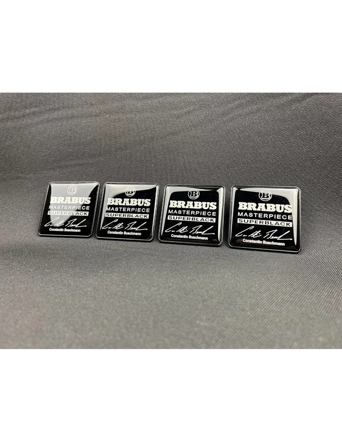  - Logos & Emblems - Metallic Brabus Masterpiece Superblack sätesemblem Mercedes W464 W463A G-Klass - 2 - Uppgradera din Mercede
